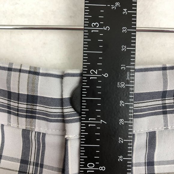 Adidas Men's Size 34 Grey Black Plaid Print Zip Fly Golf Shorts Stretch - Picture 6 of 11
